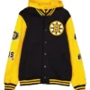 Boston Bruins Throwback Patch Letterman Varsity Jacket