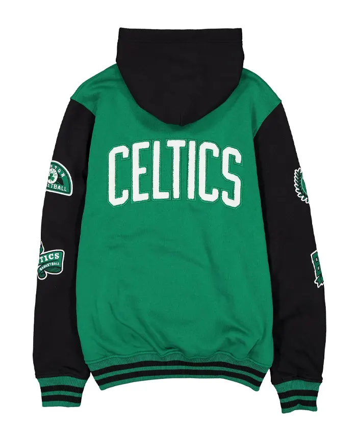 Boston Celtics Throwback Patch Jacket Back