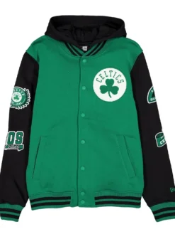 Boston Celtics Throwback Patch Letterman Varsity Jacket