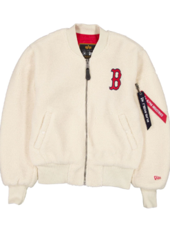 Boston Red Sox x Alpha x New Era MA-1 Sherpa Flight Bomber Jacket