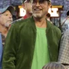 Brad Pitt NASCAR Cup Series 2026 Chase Bass Pro Shops Tennessee Suede Leather Green Bomber Jacket front view