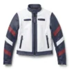 Bruce Lee Vintage Motorcycle White Jacket