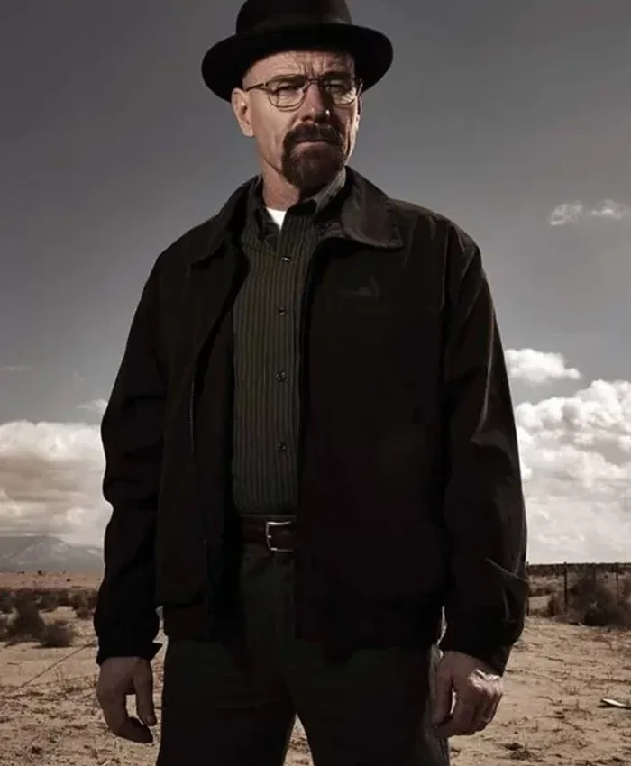 Bryan Cranston Walter White TV-Series Breaking Bad Black Cotton Jacket front view