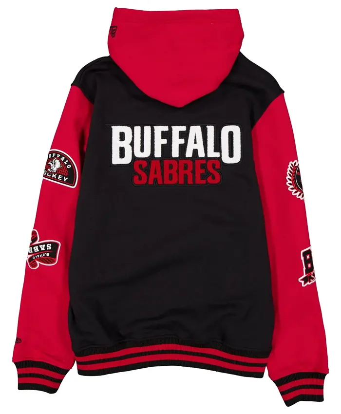 Buffalo Sabres Throwback Patch Jacket Back