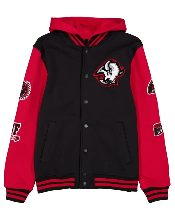 Buffalo Sabres Throwback Patch Letterman Varsity Jacket