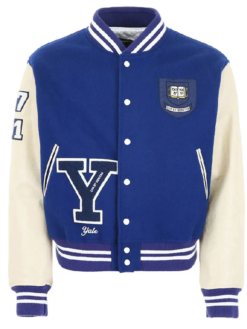 Buy Calvin Klein Yale Letterman Varsity Jacket In Blue