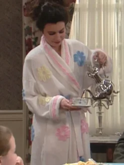 Buy Fran Drescher The Nanny White Floral Bathrobe