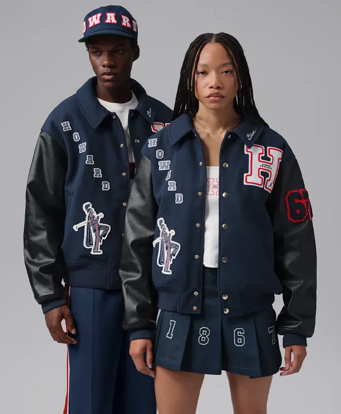 Buy Jordan Flight x Howard University Letterman Varsity Jacket For Men and Women
