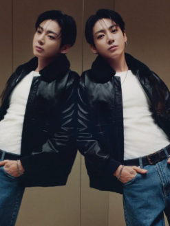 Buy Jungkook Calvin Klein Fall 2026 Leather Jacket Black