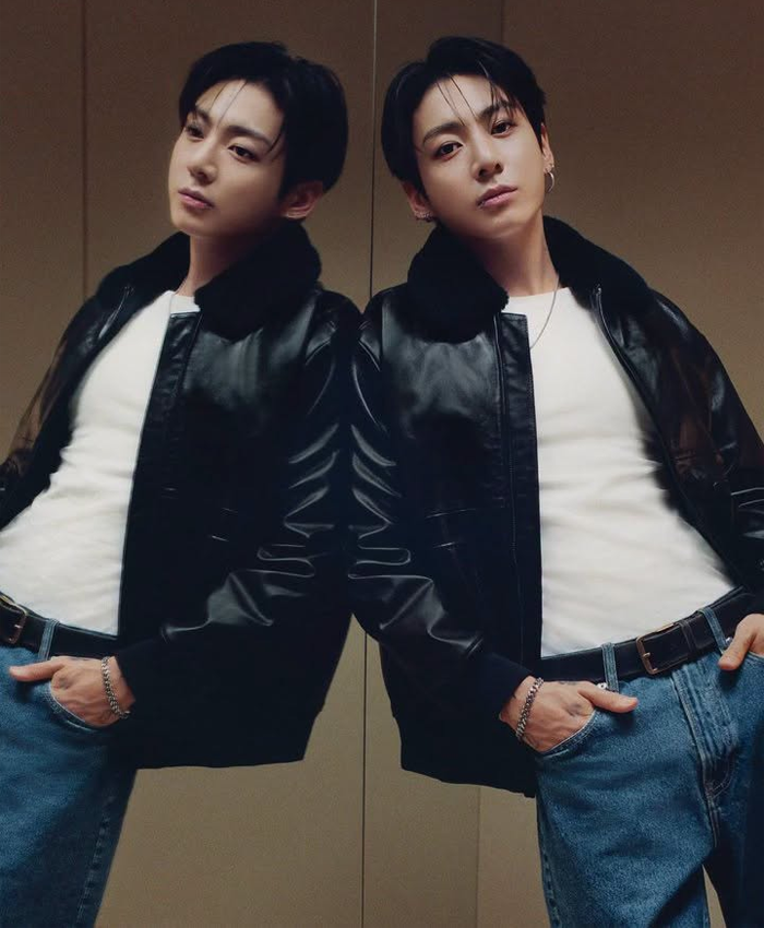 Buy Jungkook Calvin Klein Fall 2026 Leather Jacket Black