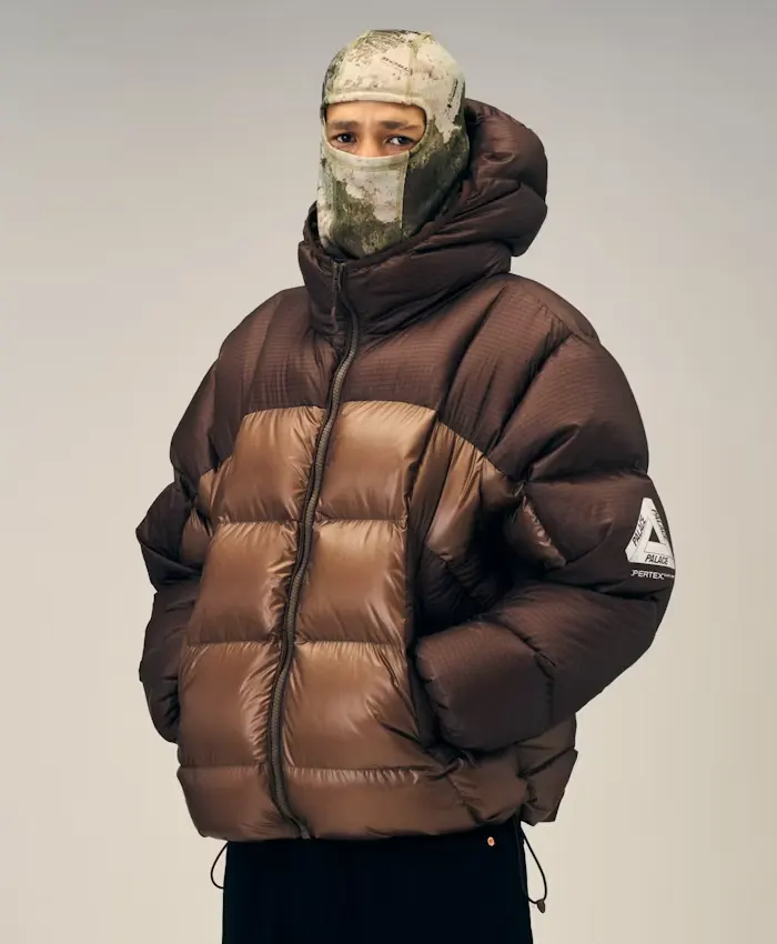 Buy Men's Palace Pertex Balaclava Brown Puffer Jacket On Sale