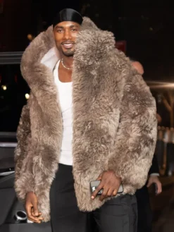 Buy Serge Ibaka Fur Jacket Coat With Hood