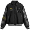 Buy UFC 331 Full-Snap Black Varsity Jacket Front View