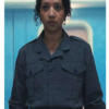 Camille-Sims-Silo-Tv-Series-S03-Alexandria-Riley-Grey-Cotton-Jacket-Front