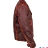 Captain America The First Avengers Distressed Brown Leather Jacket