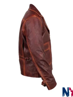 Captain America The First Avengers Distressed Brown Leather Jacket
