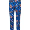 Marvel Captain America printed royal blue suit with lapel collar