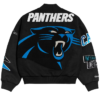 Carolina Panthers Chalk Line Black Pennant Varsity Jacket