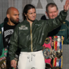 Ceremonial-Weigh-In-Katie-Taylor-Champions-Green-Green-Leather-Bomber-Jacket-Front