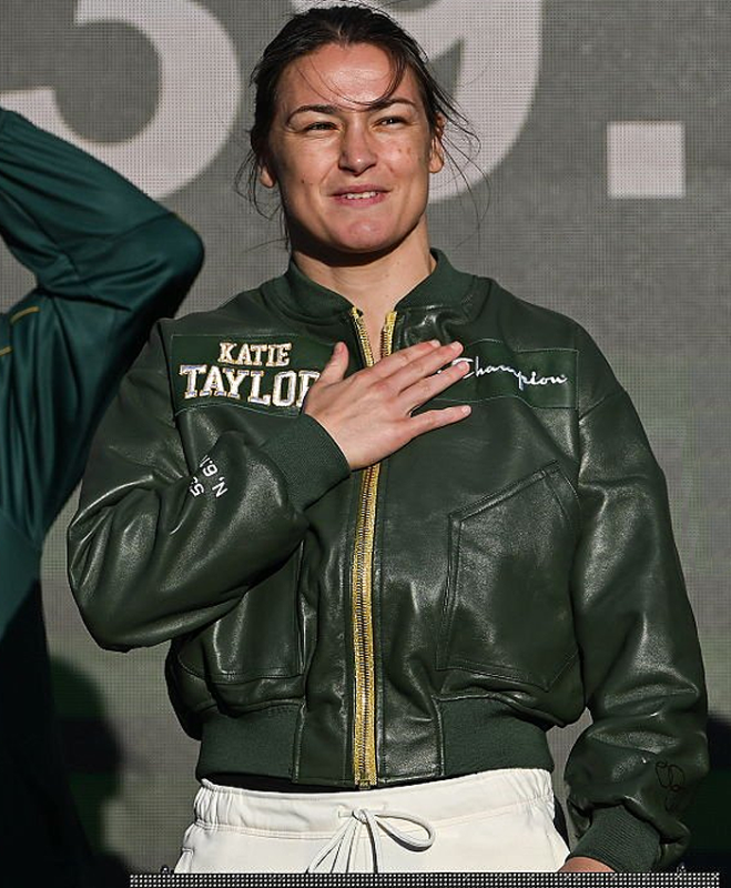 Ceremonial-Weigh-In-Katie-Taylor-Green-Jacket