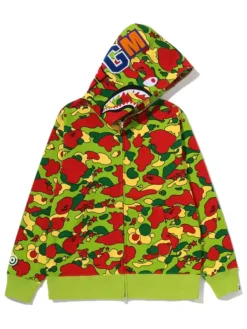 Charlize Theron's Africa Outreach Project 2026 Annual Block Party Kid Cudi Camo Shark Zip Green Hoodie front view
