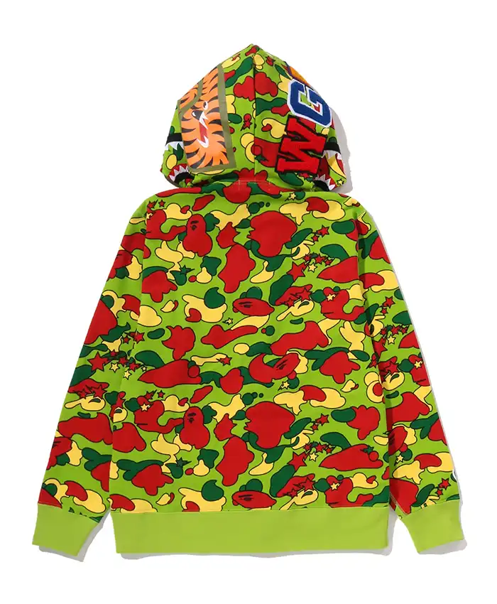 Charlize Theron's Africa Outreach Project Annual Block Party 2026 Kid Cudi Camo Shark Zip Green Hoodie back view
