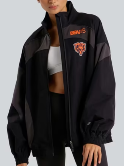 Chicago Bears lululemon Women's Black Ventilated Oversized Track Jacket