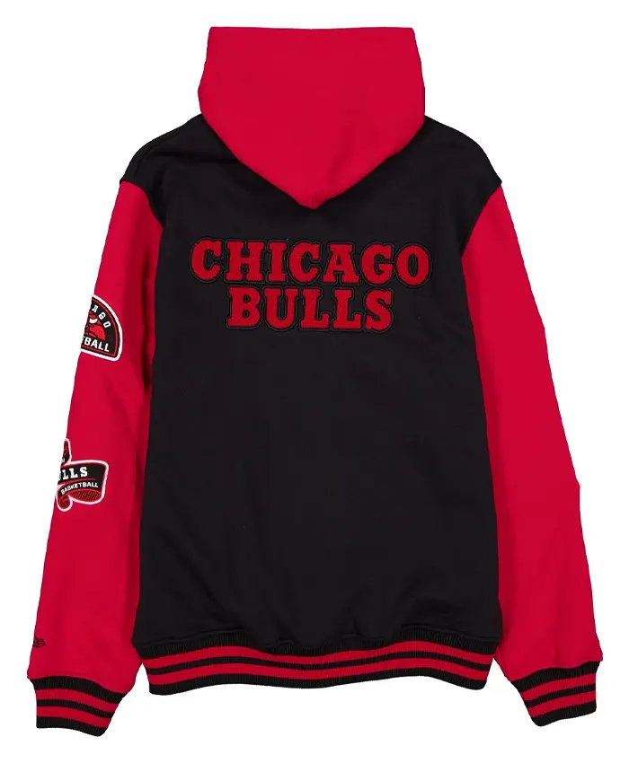 Chicago Bulls Throwback Patch Jacket Back