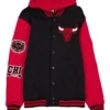 Chicago Bulls Throwback Patch Letterman Varsity Jacket