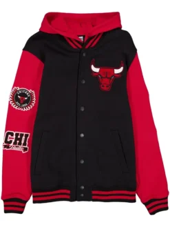 Chicago Bulls Throwback Patch Letterman Varsity Jacket