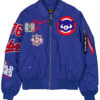 Chicago Cubs New Era x Alpha Industries MA-1 Bomber Royal Blue Jacket