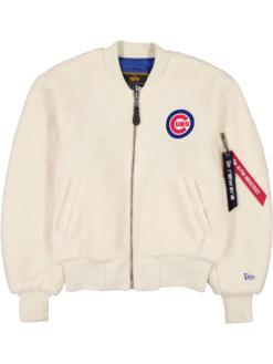 Chicago Cubs x Alpha x New Era MA-1 Sherpa Flight Bomber Jacket