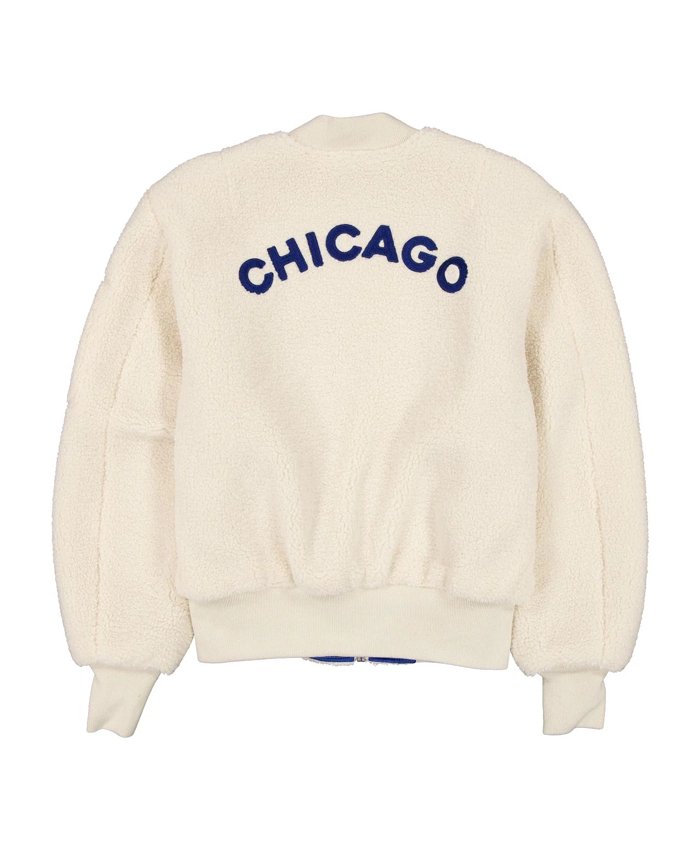 Chicago Cubs x Alpha x New Era MA-1 Sherpa Flight Jacket Back