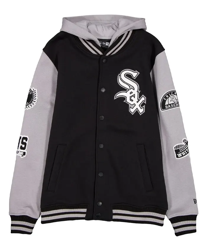 Chicago White Sox Throwback Patch Letterman Varsity Jacket