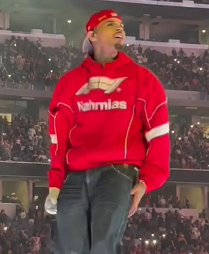 Chris Brown ATT Stadium RB Tour Nahmias Jacket Red