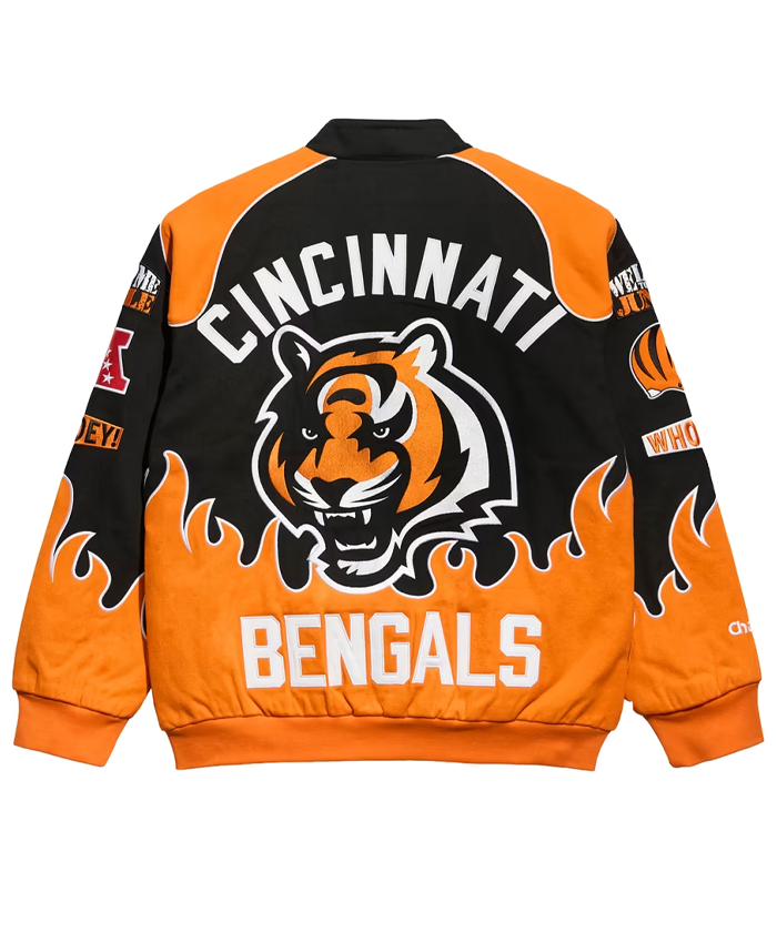 Cincinnati Bengals Chalk Line Black Premium Racing Jacket