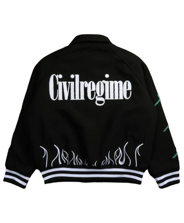 Civil Regime Friday The 13th Jason Voorhees Black Wool Jacket