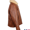 Clark-Brown-Shearling-Leather-Jacket-Zip-Up
