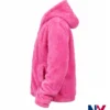 Close-u pof Basketball Player Shai Gilgeous-Alexander Shearling Fur Pink Hooded Jacket
