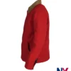 Close-up of Abercrombie Canvas Fireman Clasp Red Cotton Corduroy Collar Jacket Sale