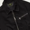 Close-up of American Eagle x Lamine Yamal Black Cropped Cotton Workwear Jacket