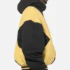 Close-up of Halloween 73 Studios x Marvel X-Men Yellow And Black Cotton Hooded Bomber Jacket