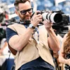 Close-up of Joel McHale 2026 NFL Season Kickoff Game NFL Media Brown Cotton Vest
