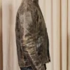 Close-up of Kai Cenat VIVET Debut New York Fashion Week 2026 VIVET Raglan Vintage Brown Zip-Up Jacket