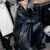 Close-up of Kim Seok-jin BTS ARIRANG World Tour Los Angeles Black Leather Jacket