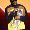 Close-up of MTV Video Music Awards 2026 Los Angeles Snoop Dogg Yellow Fleece Bomber Jacket
