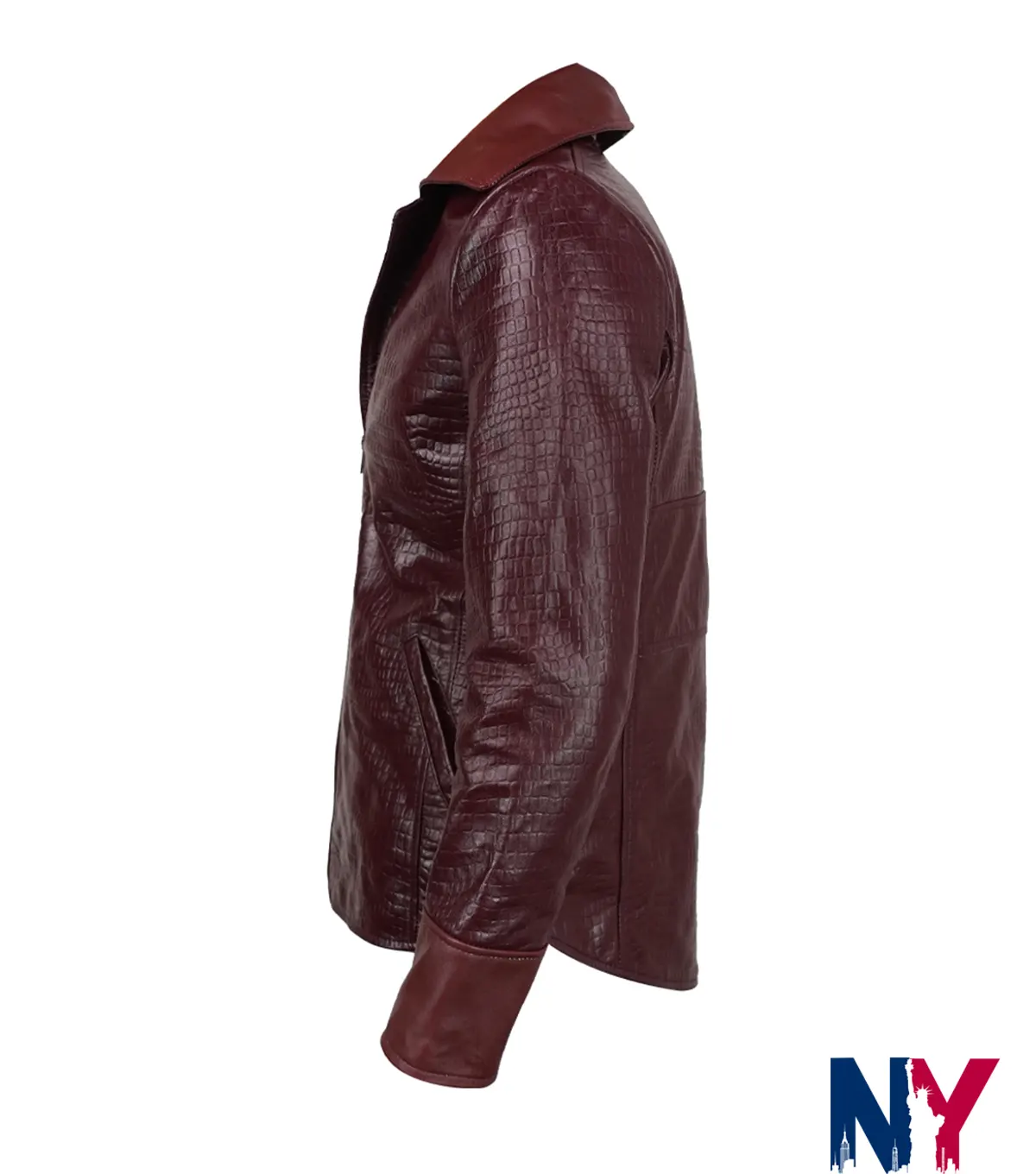 Close-up of Movie The Matrix 4 2021 Jada Pinkett Smith Niobe Red Slim-Fit Leather Jacket