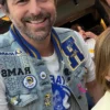Close-up of NFL Los Angeles Rams Beau Clark Patchwork Blue Denim Vest