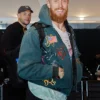Close-up of NFL San Francisco 49ers George Kittle Green Arrival Fleece Full-Zip Hoodie