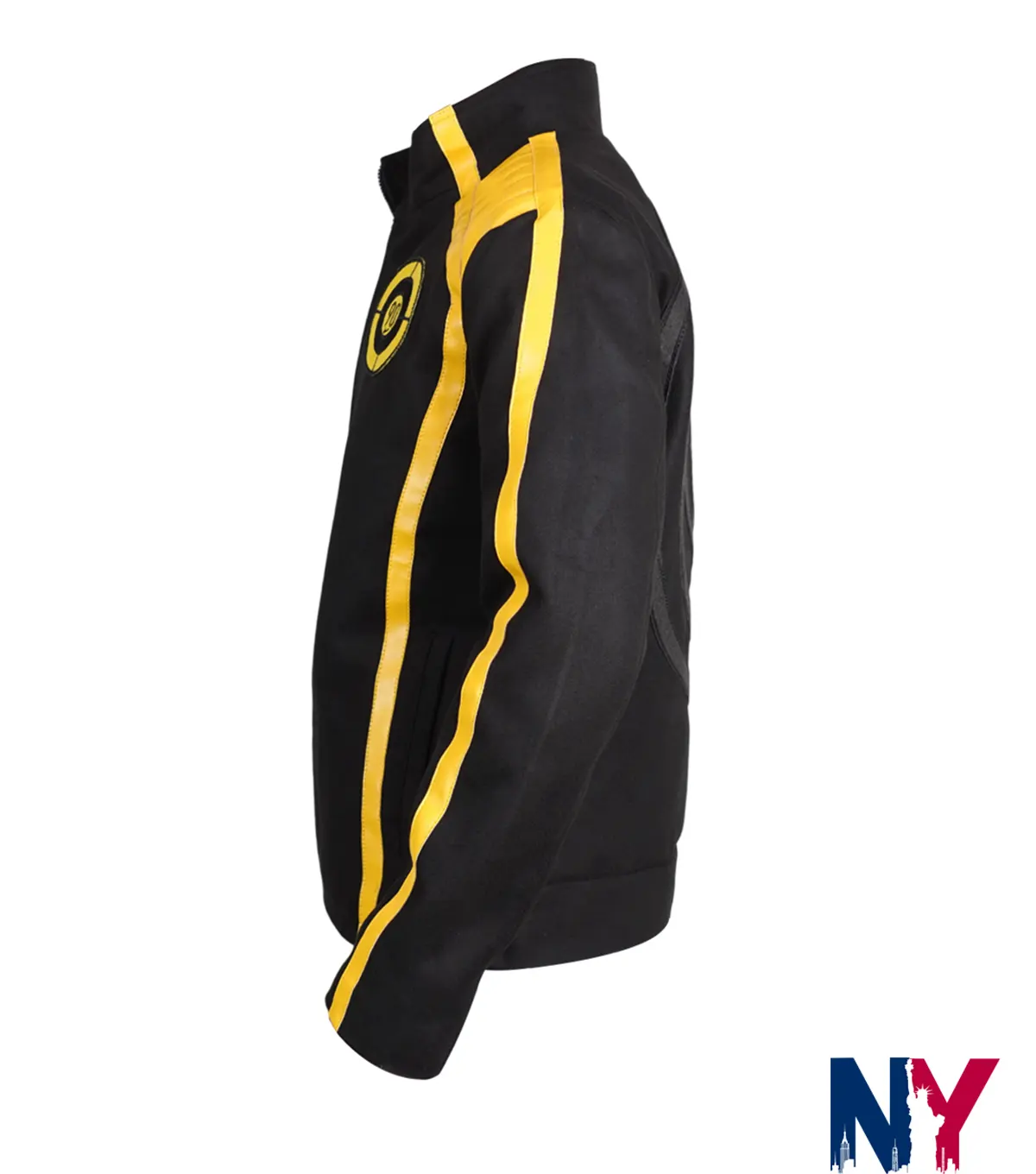 Close-up of Nike Max 90 Pack Laser Woven Black Track Jacket For Men and Women